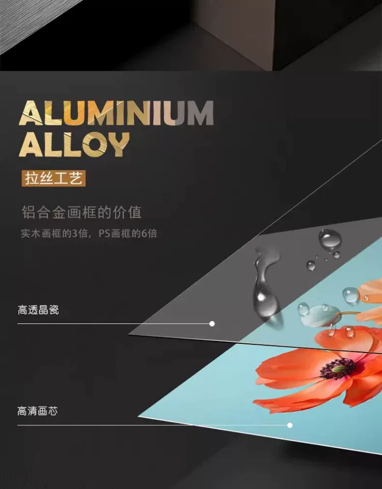 抽象 单幅 装饰画 北欧风 餐厅背景墙挂画 晶瓷画