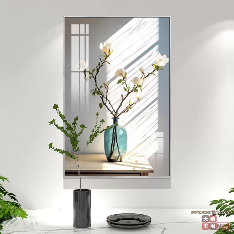 抽象 单幅 装饰画 现代简约 玄关背景墙挂画 晶瓷画