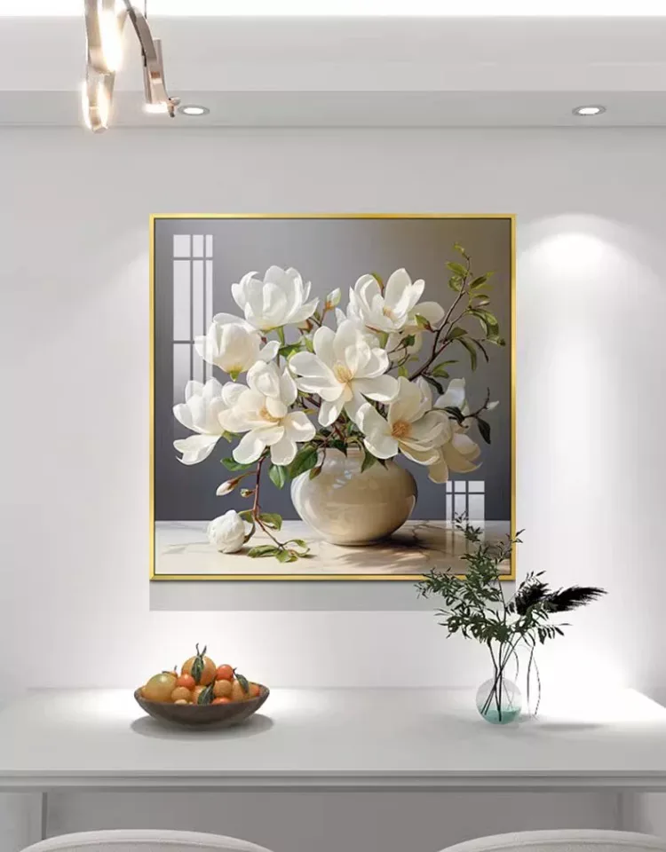 抽象 单幅 装饰画 轻奢风 餐厅背景墙挂画 晶瓷画