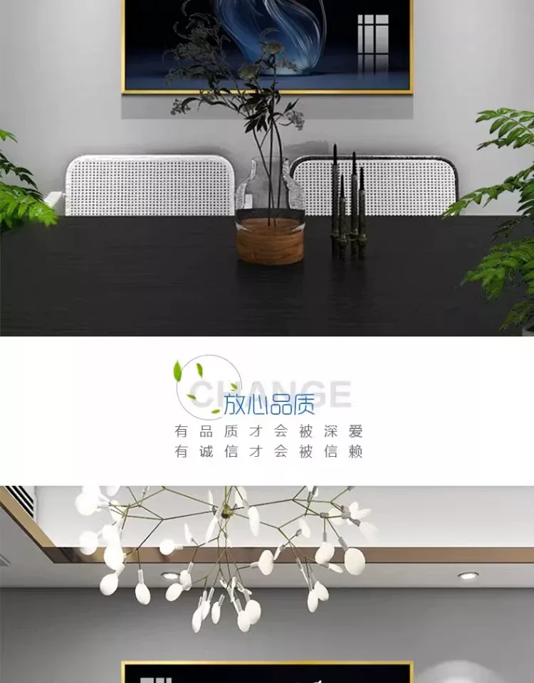 抽象 单幅 装饰画 轻奢风 餐厅背景墙挂画 晶瓷画