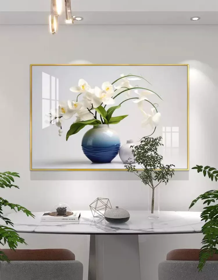 抽象 单幅 装饰画 北欧风 餐厅背景墙挂画 晶瓷画