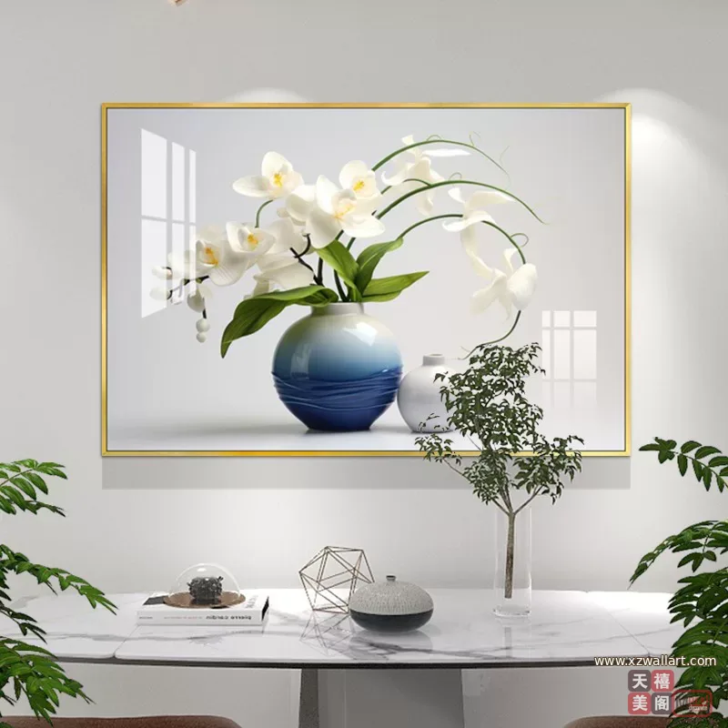 抽象 单幅 装饰画 北欧风 餐厅背景墙挂画 晶瓷画