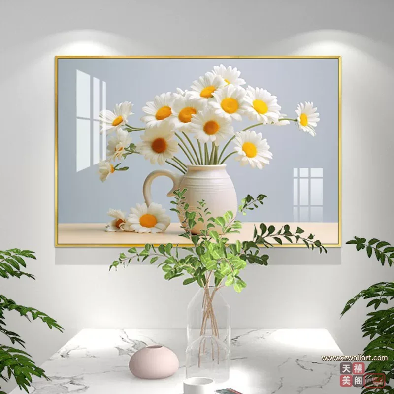 抽象 单幅 装饰画 北欧风 餐厅背景墙挂画 晶瓷画