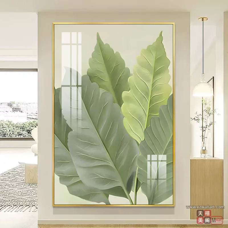抽象 单幅 装饰画 奶油风 玄关背景墙挂画 晶瓷画
