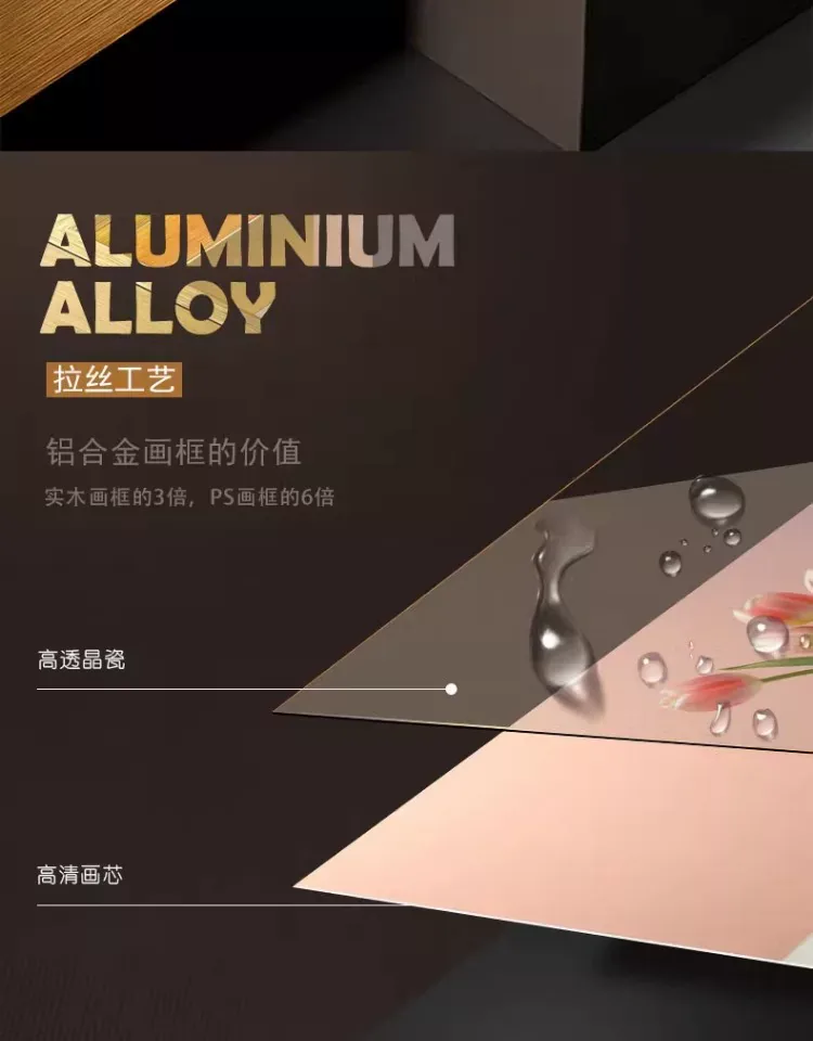 抽象 单幅 装饰画 轻奢风 餐厅背景墙挂画 晶瓷画