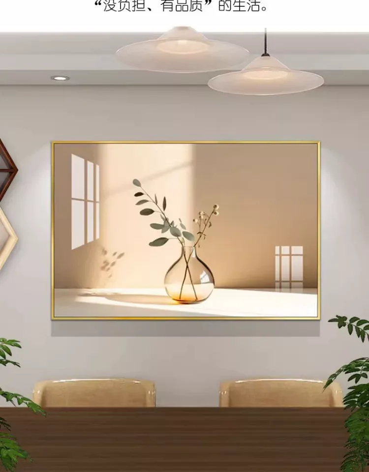 抽象 单幅 装饰画 意式极简 餐厅背景墙挂画 晶瓷画