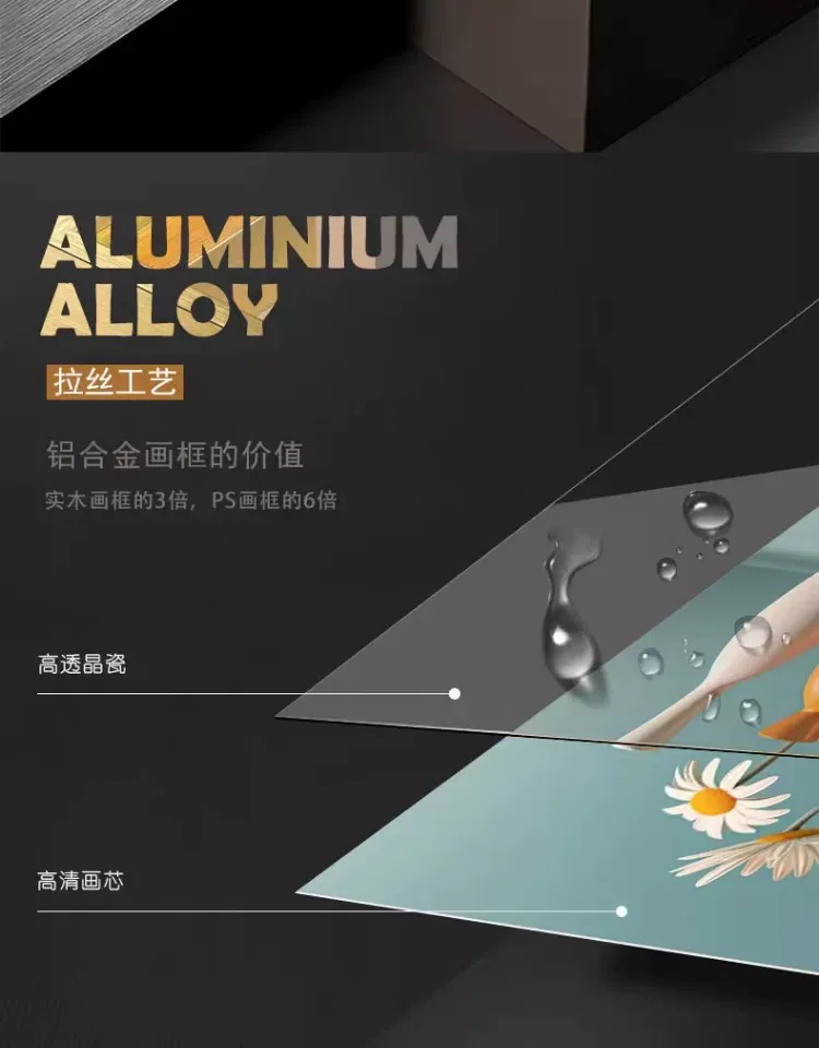 抽象 单幅 装饰画 北欧风 餐厅背景墙挂画 晶瓷画