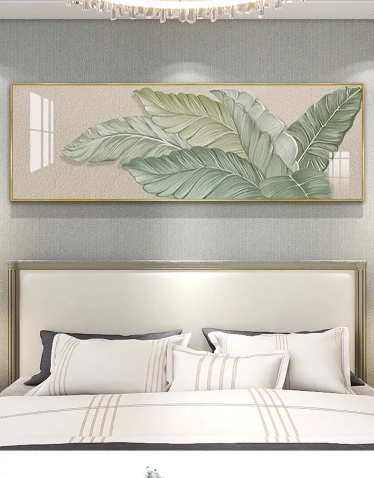 花 单幅 装饰画 奶油风 卧室背景墙挂画 晶瓷画