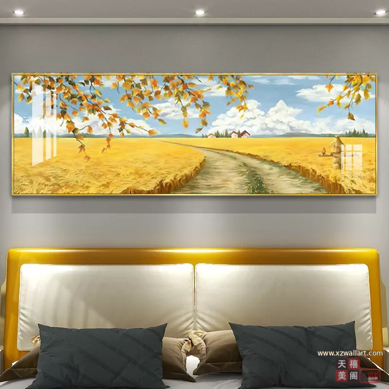 花 单幅 装饰画 奶油风 卧室背景墙挂画 晶瓷画