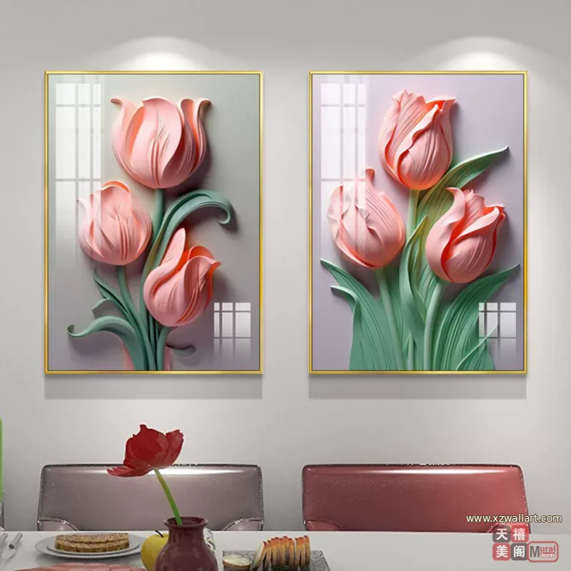 抽象 单幅 装饰画 北欧风 餐厅背景墙挂画 晶瓷画