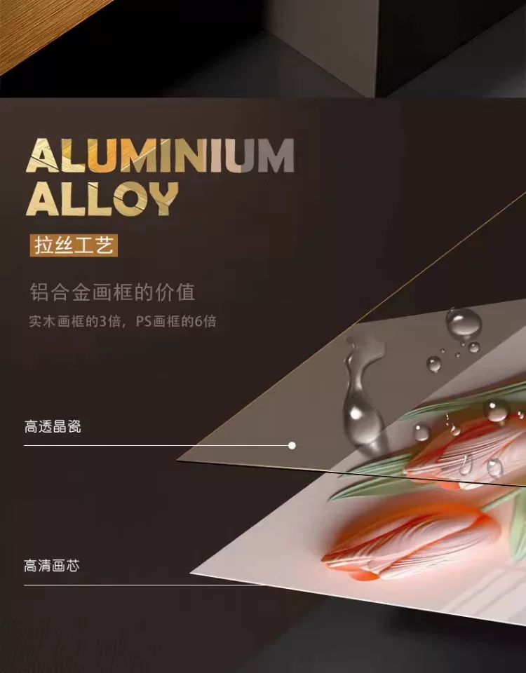 抽象 单幅 装饰画 北欧风 餐厅背景墙挂画 晶瓷画