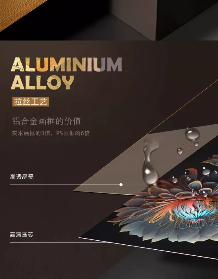 抽象 单幅 装饰画 美式 餐厅背景墙挂画 晶瓷画