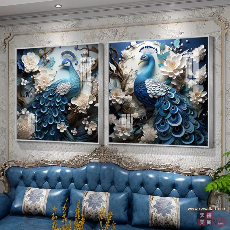 抽象 单幅 装饰画 欧式 客厅背景墙挂画 晶瓷画