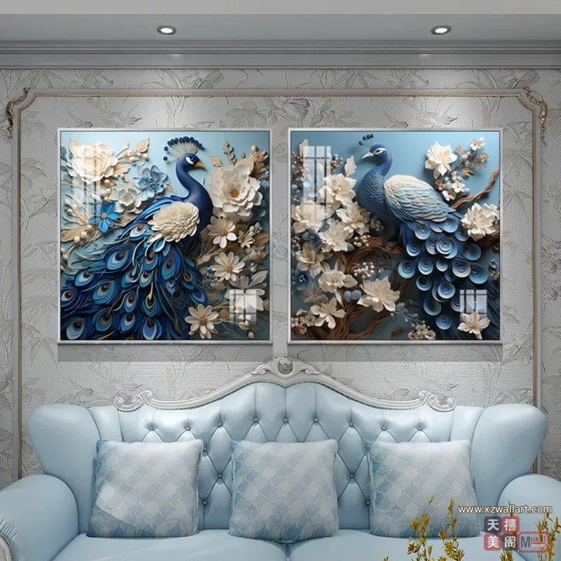 抽象 单幅 装饰画 欧式 客厅背景墙挂画 晶瓷画