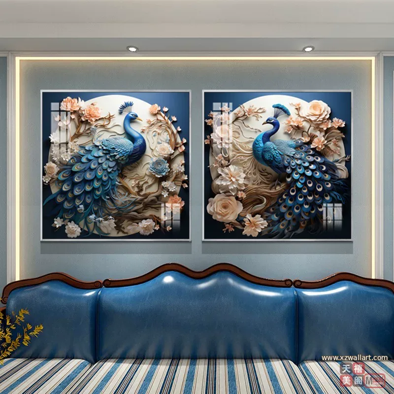 抽象 单幅 装饰画 欧式 客厅背景墙挂画 晶瓷画