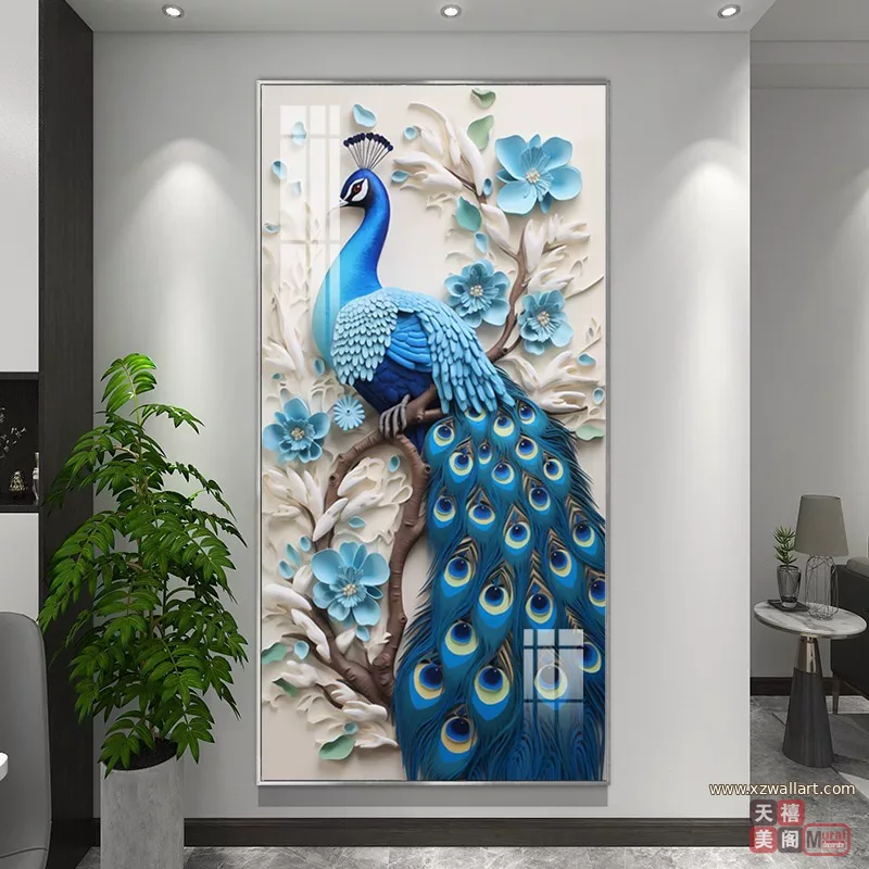 抽象 单幅 装饰画 欧式 玄关背景墙挂画 晶瓷画