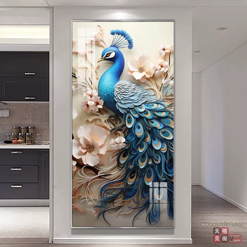 抽象 单幅 装饰画 欧式 玄关背景墙挂画 晶瓷画