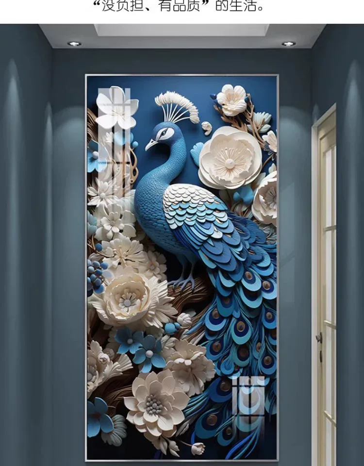 抽象 单幅 装饰画 欧式 玄关背景墙挂画 晶瓷画