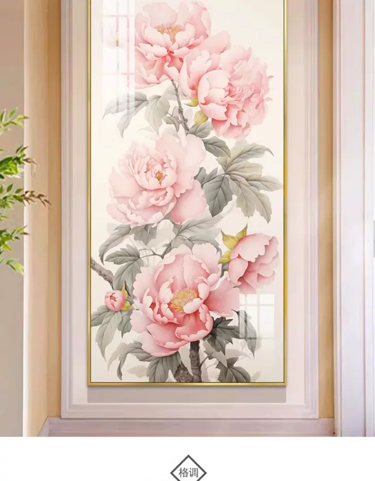 花 单幅 装饰画 现代简约 玄关背景墙挂画 晶瓷画