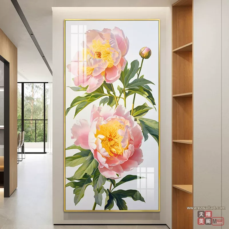 花 单幅 装饰画 现代简约 玄关背景墙挂画 晶瓷画
