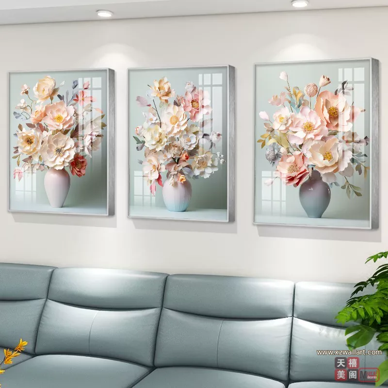 抽象 单幅 装饰画 北欧风 客厅背景墙挂画 晶瓷画