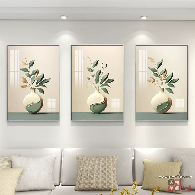 抽象 单幅 装饰画 北欧风 客厅背景墙挂画 晶瓷画