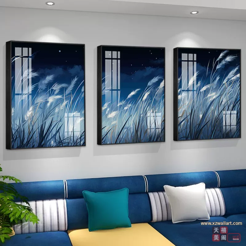 抽象 单幅 装饰画 轻奢风 客厅背景墙挂画 晶瓷画