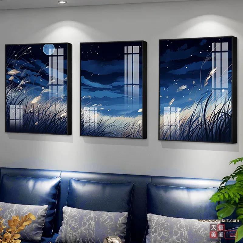 抽象 单幅 装饰画 轻奢风 客厅背景墙挂画 晶瓷画