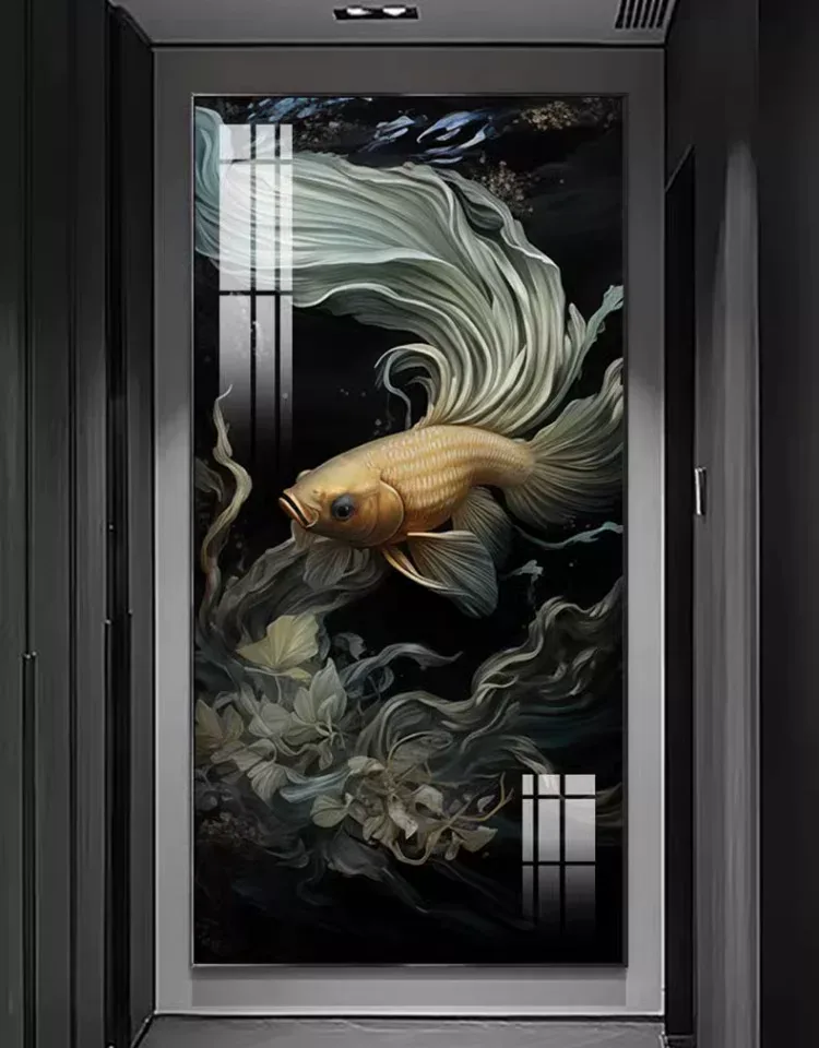 抽象 单幅 装饰画 轻奢风 玄关背景墙挂画 晶瓷画