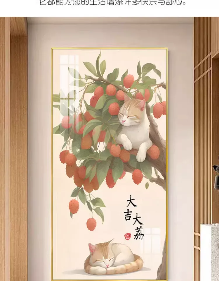 抽象 单幅 装饰画 新中式 玄关背景墙挂画 晶瓷画