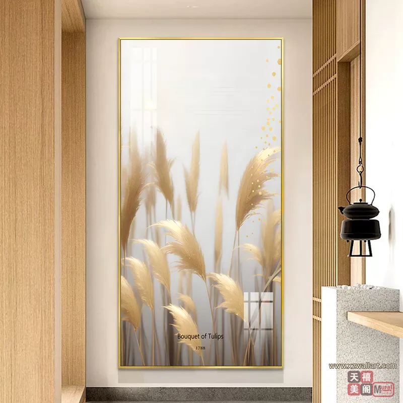 抽象 单幅 装饰画 奶油风 玄关背景墙挂画 晶瓷画
