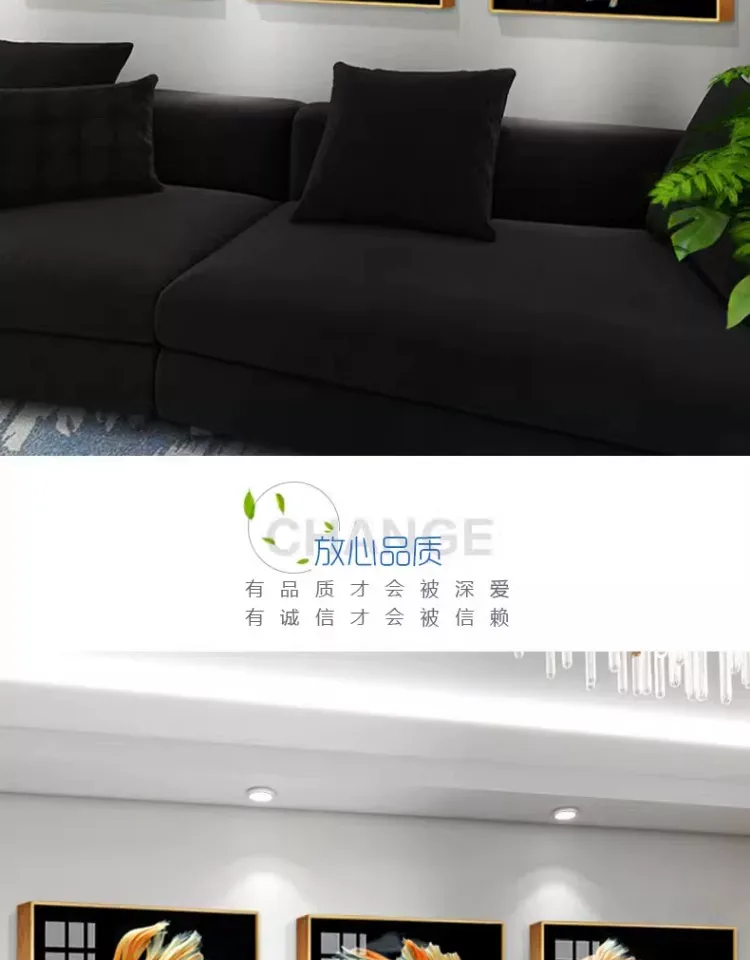 抽象 单幅 装饰画 轻奢风 客厅背景墙挂画 晶瓷画