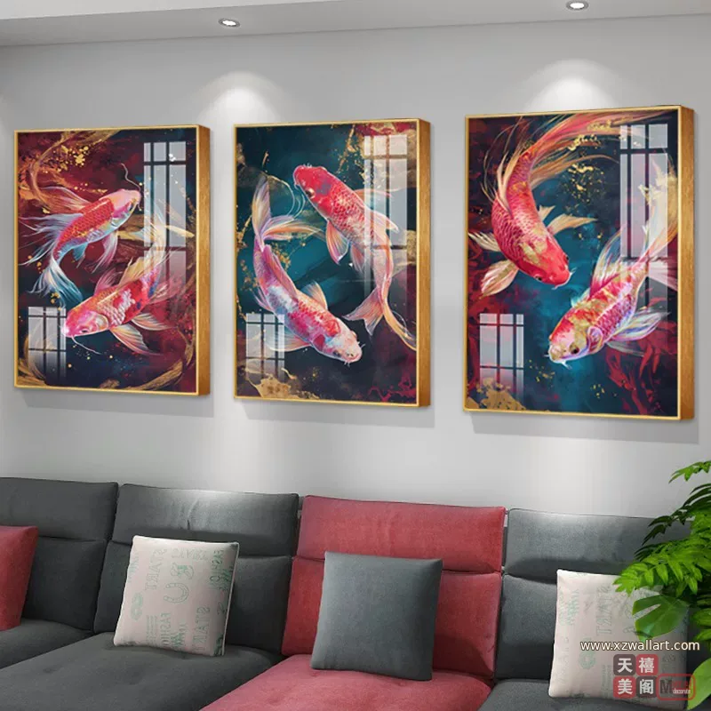 抽象 单幅 装饰画 轻奢风 客厅背景墙挂画 晶瓷画