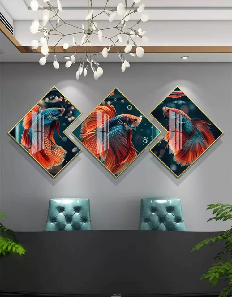 抽象 单幅 装饰画 轻奢风 餐厅背景墙挂画 晶瓷画