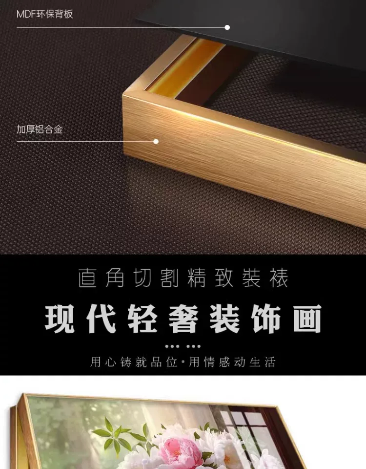 抽象 单幅 装饰画 轻奢风 客厅背景墙挂画 晶瓷画