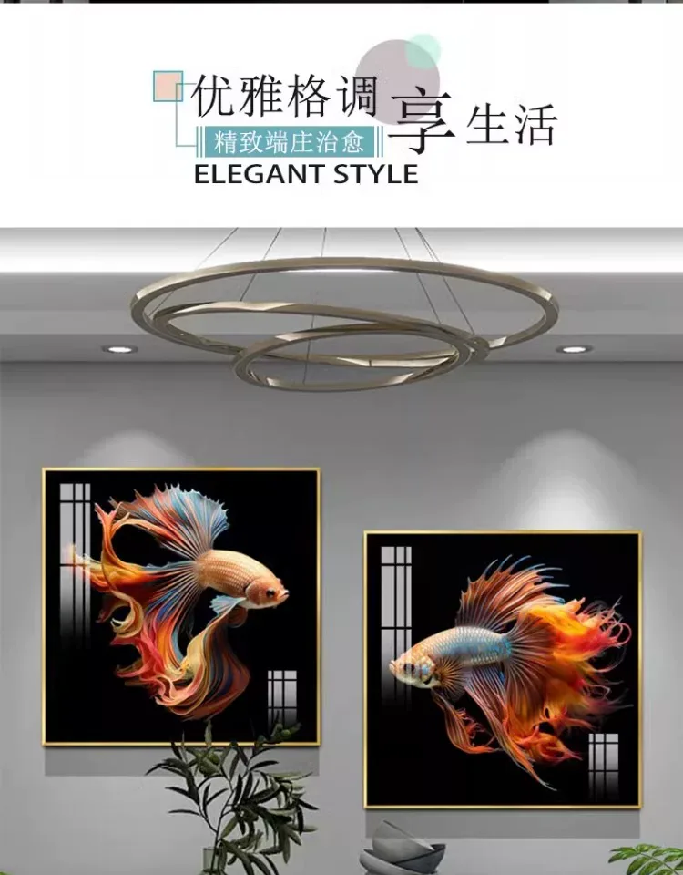 抽象 单幅 装饰画 轻奢风 餐厅背景墙挂画 晶瓷画