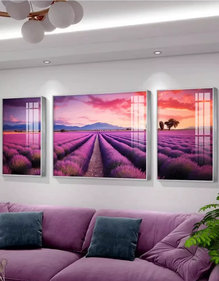 抽象 三联 装饰画 现代简约 客厅背景墙挂画 晶瓷画