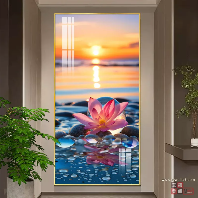 抽象 单幅 装饰画 现代简约 玄关背景墙挂画 晶瓷画