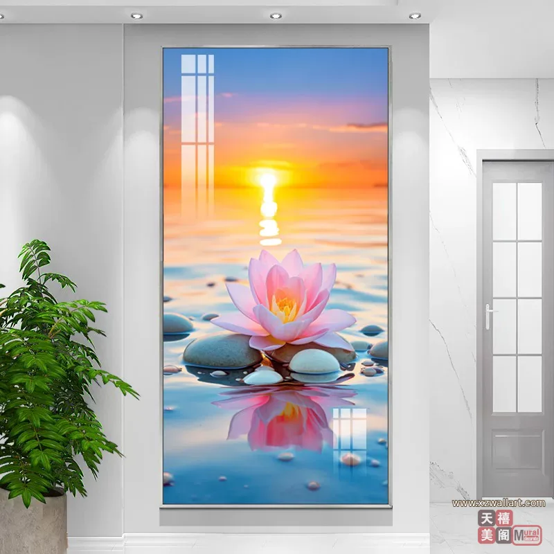 抽象 单幅 装饰画 现代简约 玄关背景墙挂画 晶瓷画