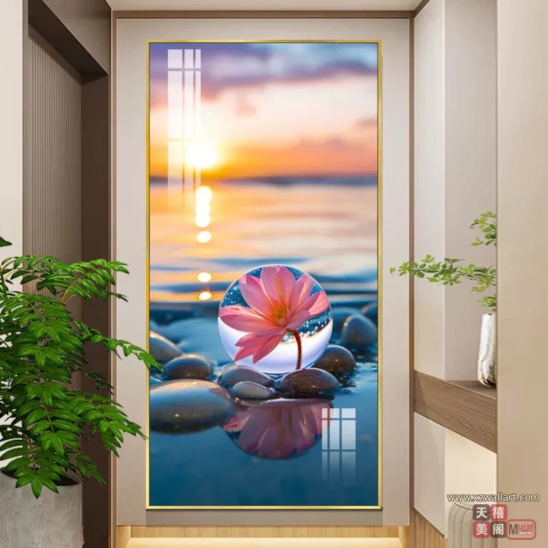 抽象 单幅 装饰画 现代简约 玄关背景墙挂画 晶瓷画