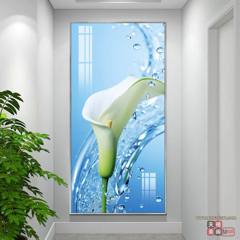 抽象 单幅 装饰画 现代简约 玄关背景墙挂画 晶瓷画