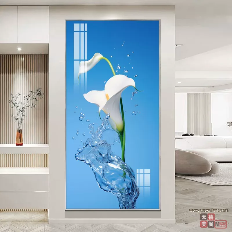 抽象 单幅 装饰画 现代简约 玄关背景墙挂画 晶瓷画