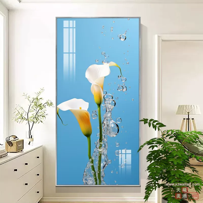 抽象 单幅 装饰画 现代简约 玄关背景墙挂画 晶瓷画