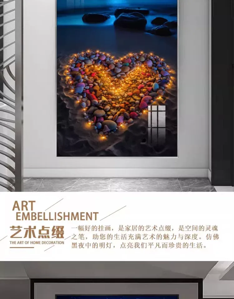 抽象 单幅 装饰画 轻奢风 玄关背景墙挂画 晶瓷画
