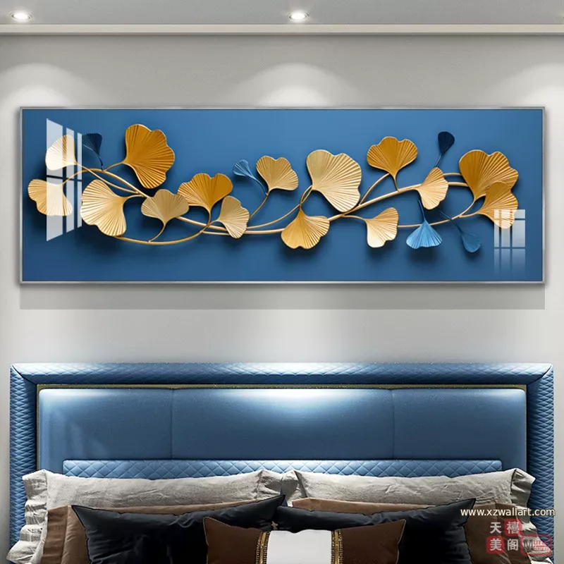 抽象 单幅 装饰画 轻奢风 卧室背景墙挂画 晶瓷画