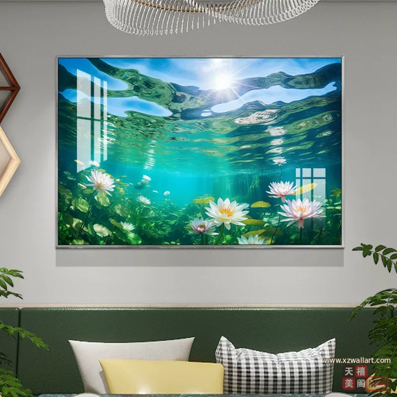 抽象 单幅 装饰画 轻奢风 餐厅背景墙挂画 晶瓷画