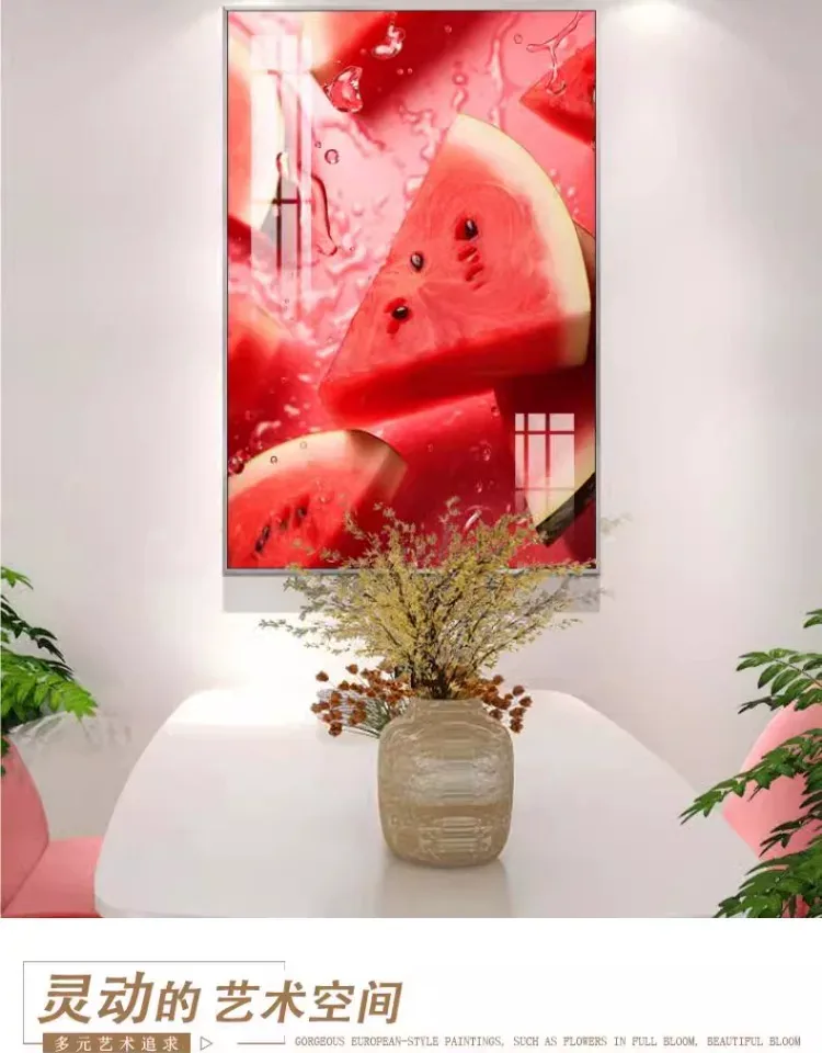 抽象 单幅 装饰画 轻奢风 餐厅背景墙挂画 晶瓷画