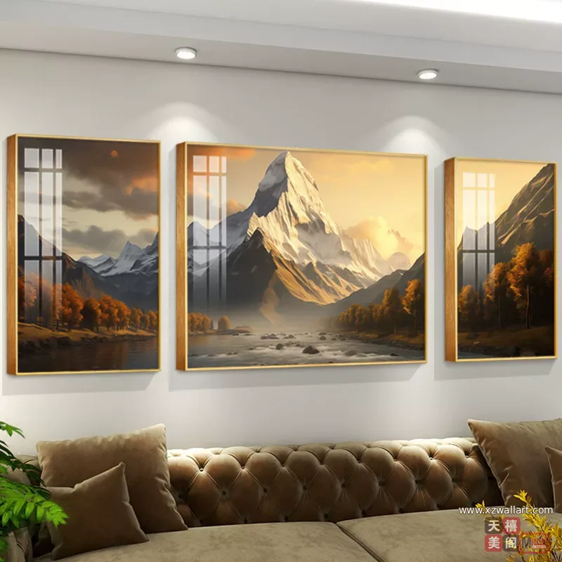 抽象 单幅 装饰画 轻奢风 客厅背景墙挂画 晶瓷画