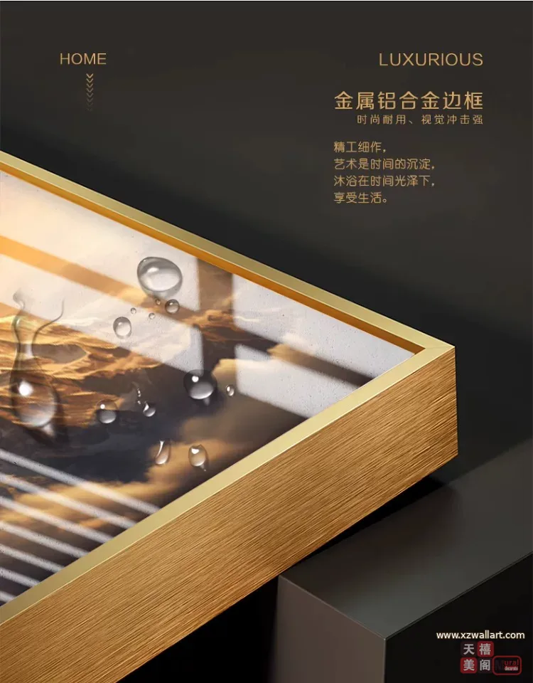 抽象 单幅 装饰画 轻奢风 客厅背景墙挂画 晶瓷画