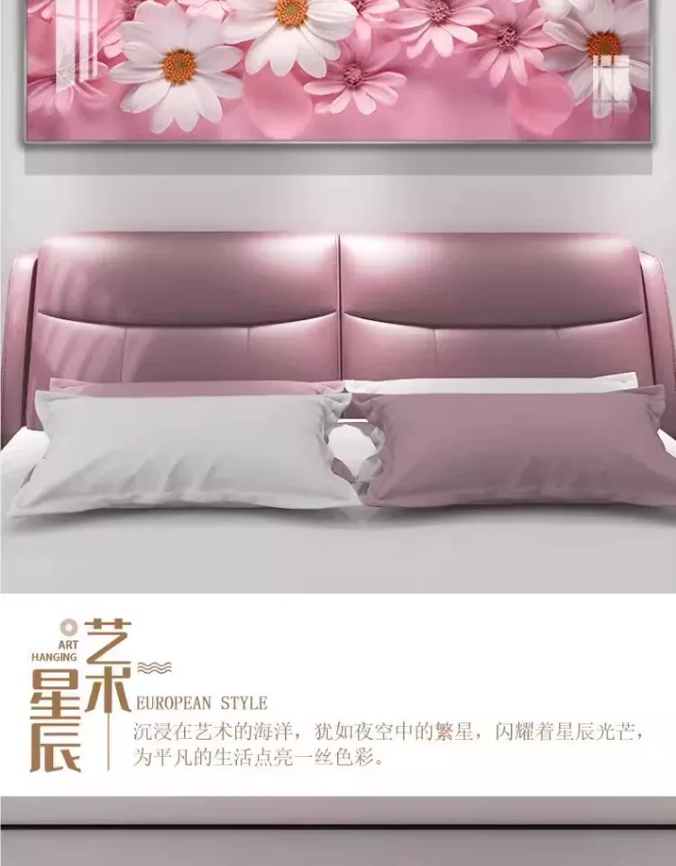 抽象 单幅 装饰画 奶油风 卧室背景墙挂画 晶瓷画